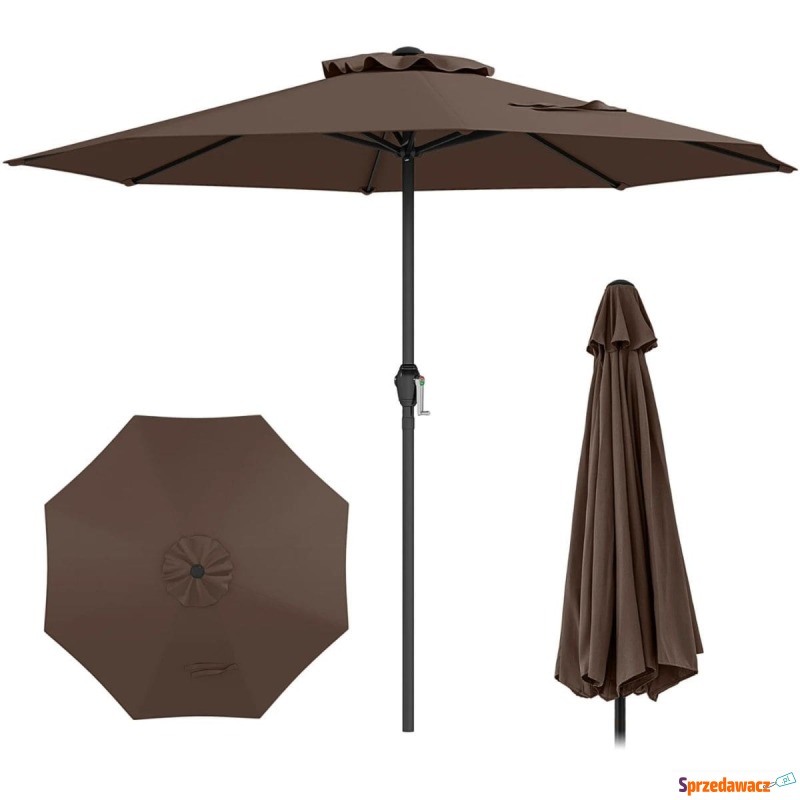 Parasol tarasowy 260 cm brązowy - Parasole, markizy, żagle - Radom