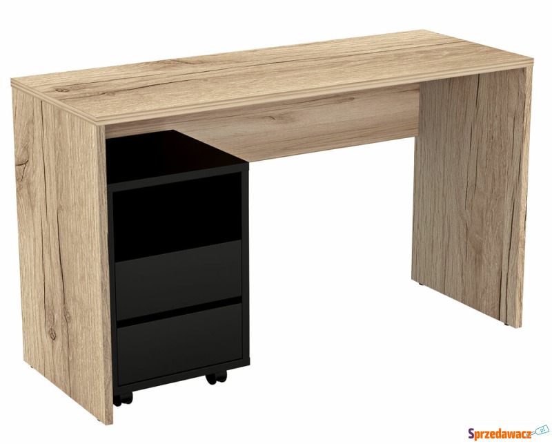 SELSEY Biurko Vinels 130x50 cm z kontenerkiem... - Biurka - Gorzów Wielkopolski