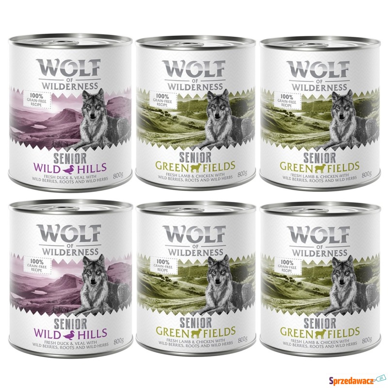 Wolf of Wilderness Senior, 6 x 800 g - Pakiet... - Karmy dla psów - Zamość