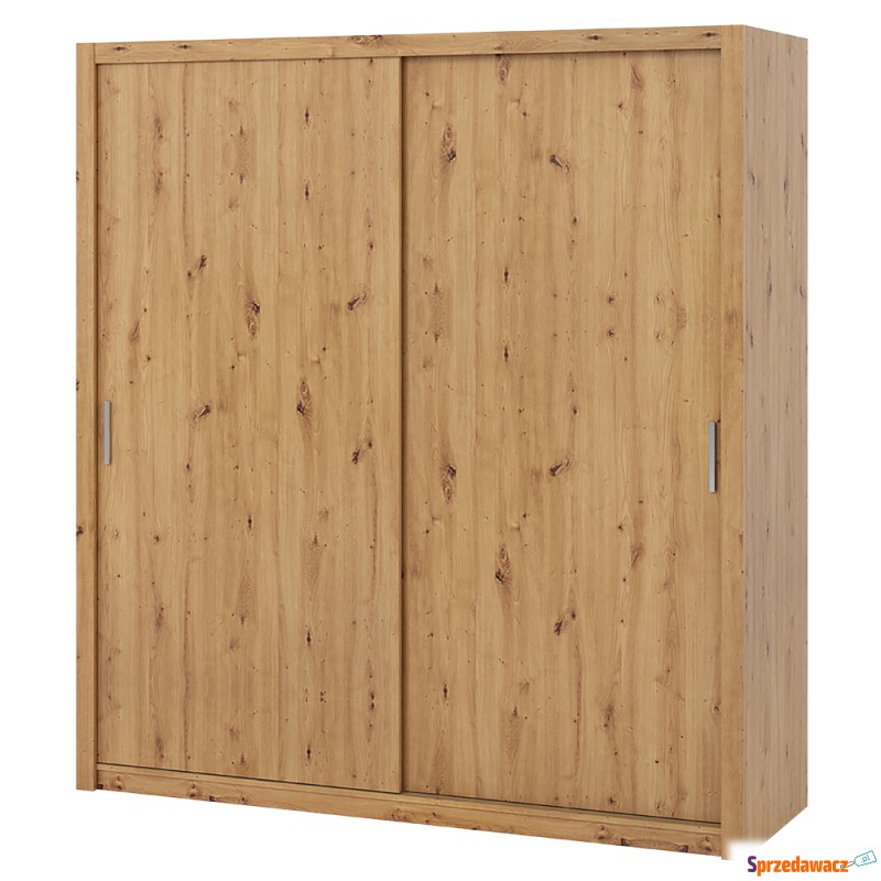 SELSEY Szafa przesuwna Rinker 200 cm Dąb artisan... - Szafy - Szczecin