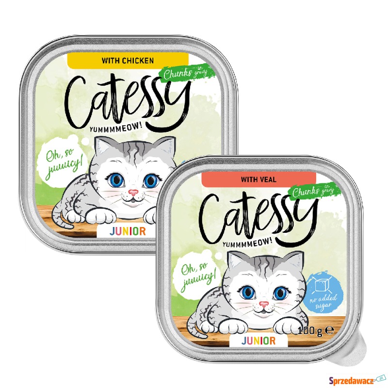 Catessy Junior kawałeczki w sosie, pakiet mie... - Karmy dla kotów - Chorzów