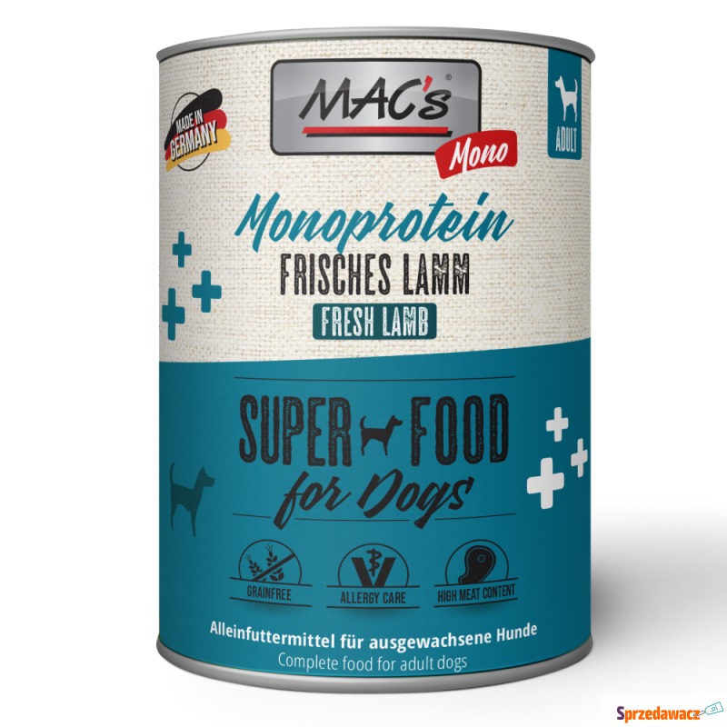 MAC's Mono Sensitive, 6 x 800 g - Jagnięcina - Karmy dla psów - Tczew