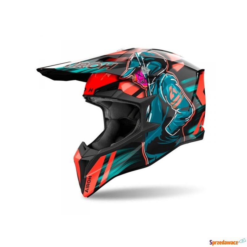 AIROH KASK OFF-ROAD WRAAAP CYBER ORANGE GLOSS - Kaski motocyklowe - Opole