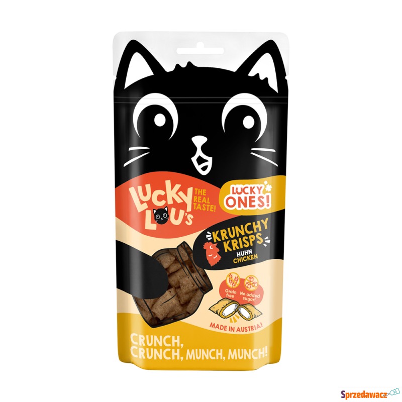 Lucky Lou Krunchy Krisps - 2 x 60 g, kurczak - Przysmaki dla kotów - Słupsk