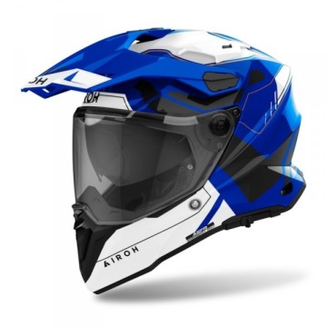 AIROH KASK DUALE COMMANDER 2 REVEAL BLUE GLOSS