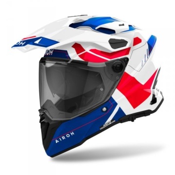 AIROH KASK DUALE COMMANDER 2 REVEAL BLUE/RED GLOSS