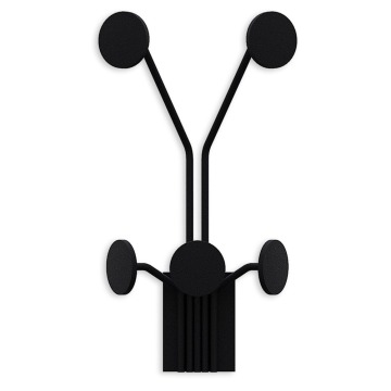 SELSEY Wieszak ścienny Giraffe metalowy czarny - Genesis