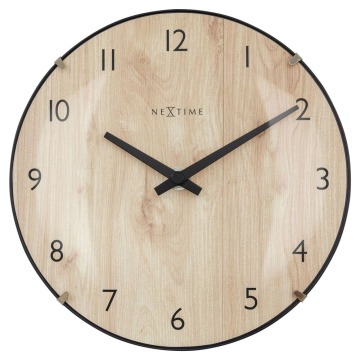 SELSEY Zegar ścienny Edge Wood 20 cm jasnobrązowy - Genesis