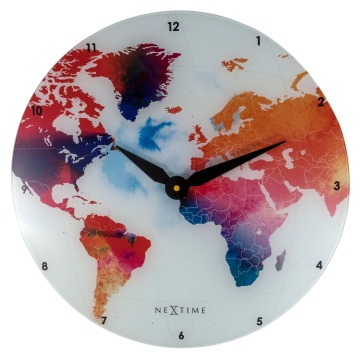 SELSEY Zegar ścienny Colorful World 43 cm wielokolorowy - Genesis
