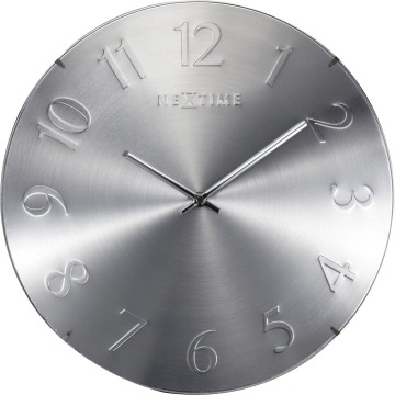 SELSEY Zegar ścienny Elegant Dome 35 cm srebrny - Genesis