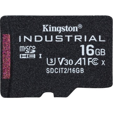 Kingston Industrial microSDHC 16GB Class 10 A1 pSLC + SD Adapter