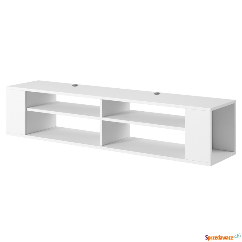 SELSEY Szafka RTV Wall 140 cm Biały - Genesis - Szafki RTV - Kraków