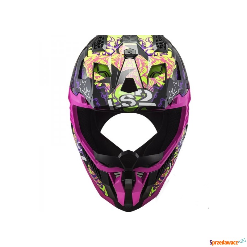 LS2 KASK CROSS MX703 C X-FORCE FIRESKULL VIOLET-06 - Kaski motocyklowe - Ciechanów
