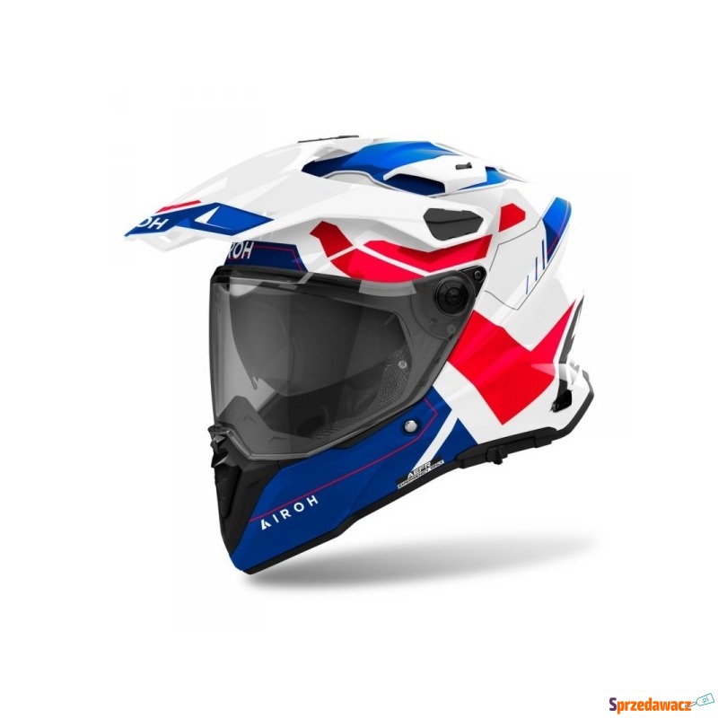 AIROH KASK DUALE COMMANDER 2 REVEAL BLUE/RED GLOSS - Kaski motocyklowe - Tarnowskie Góry