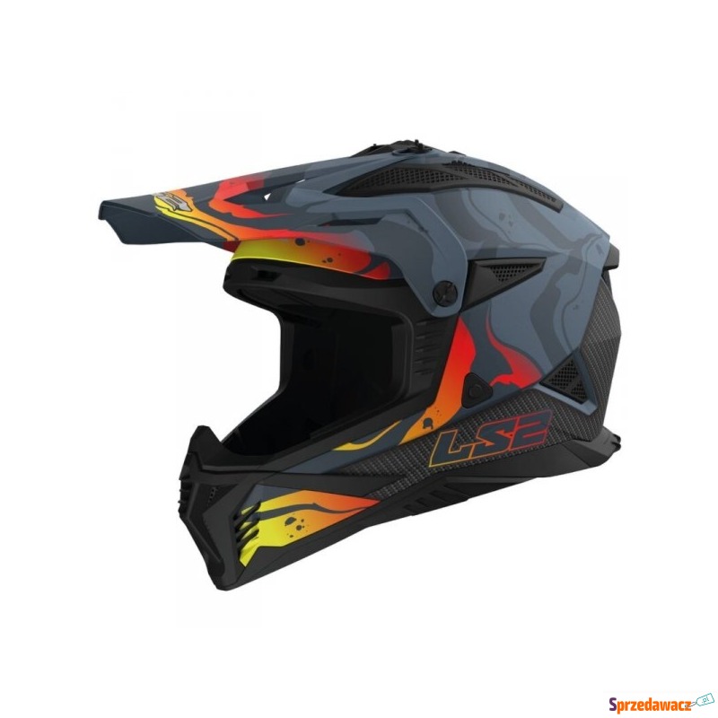 LS2 KASK OFF-ROAD MX708 FAST II WASH DARK GREY-06 - Kaski motocyklowe - Gdańsk