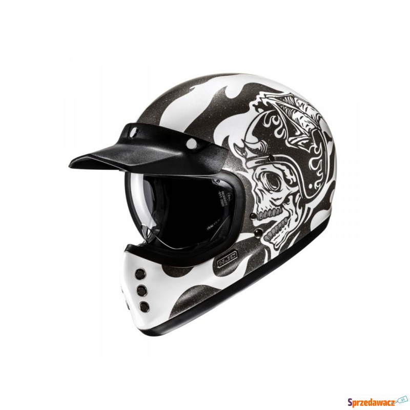 HJC KASK INTEGRALNY V60 FLAME BLACK/WHITE - Kaski motocyklowe - Skierniewice