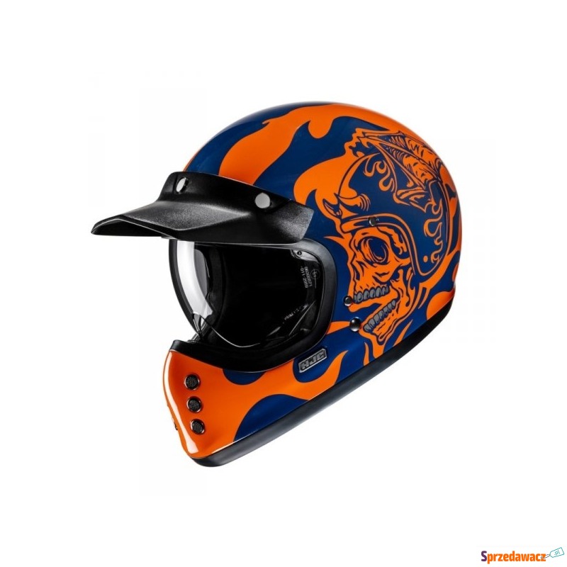 HJC KASK INTEGRACYJNY V60 FLAME BLACK/RED - Kaski motocyklowe - Bytom