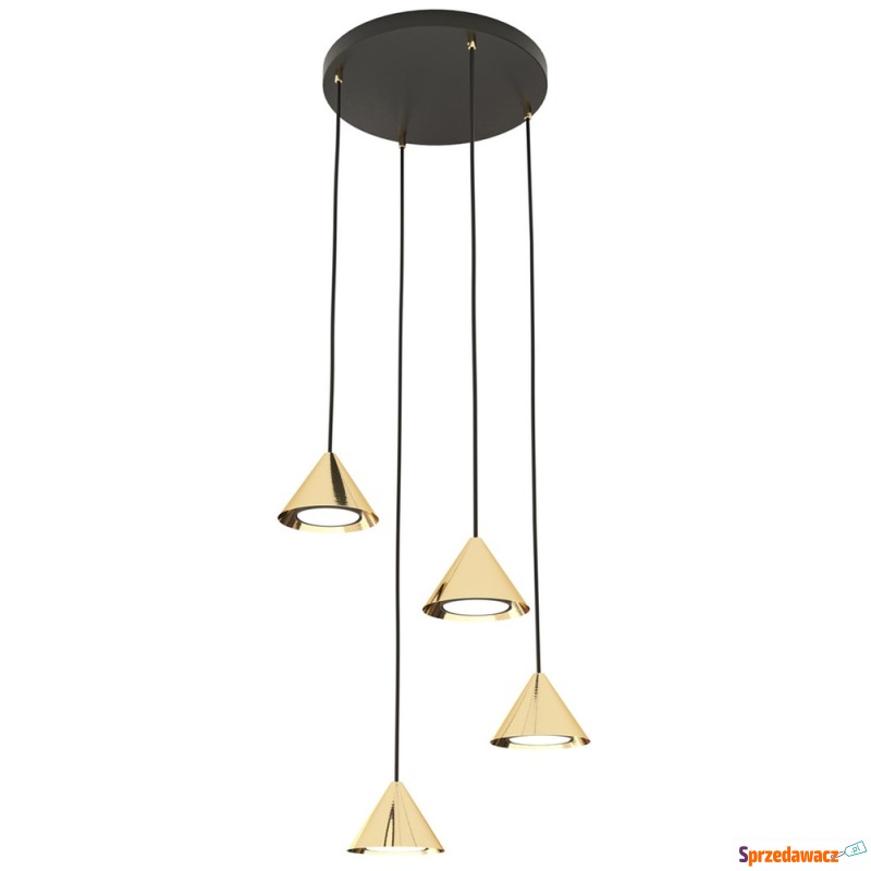 SELSEY Lampa wisząca Elit czarna/złota na okr... - Lampy wiszące, żyrandole - Kędzierzyn-Koźle