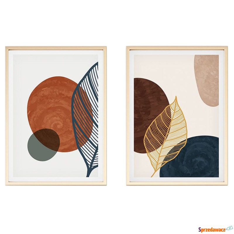 SELSEY Zestaw 2 obrazów Bodenass 40x30 cm gra... - Obrazy - Chełm