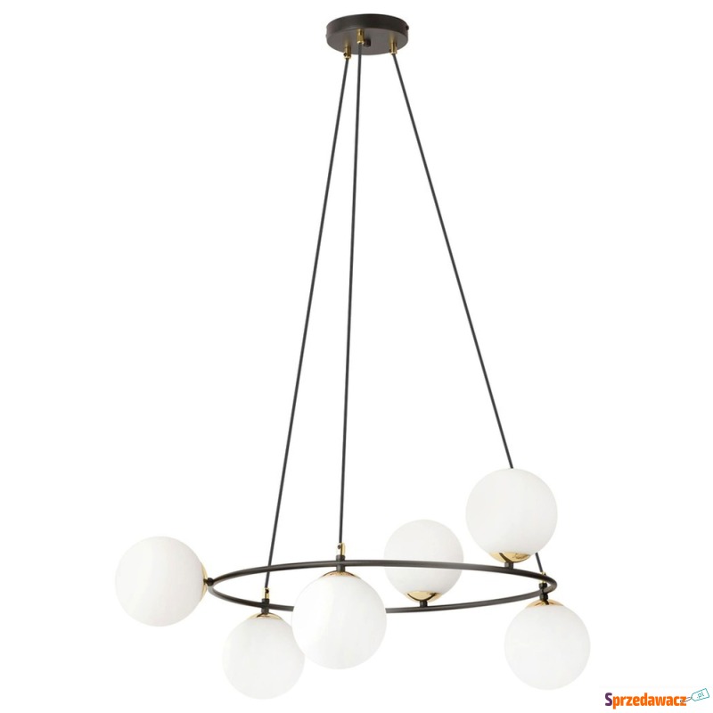 SELSEY Lampa wisząca Azura czarna z białymi k... - Lampy wiszące, żyrandole - Elbląg