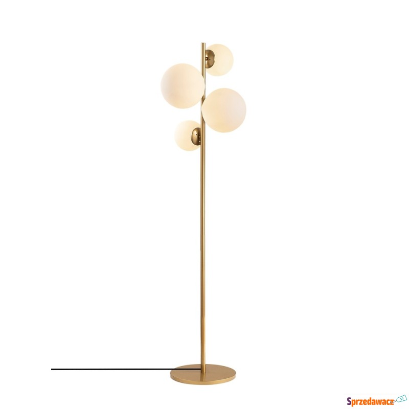 SELSEY Lampa podłogowa Horrelf złota/ mleczne... - Lampy stojące - Myślachowice