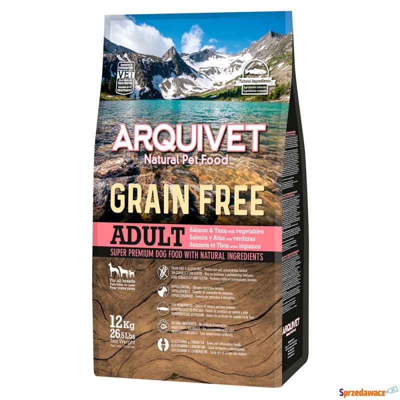 Arquivet Dog Grain Free, łosoś - 2 x 12 kg - Karmy dla psów - Skarżysko-Kamienna
