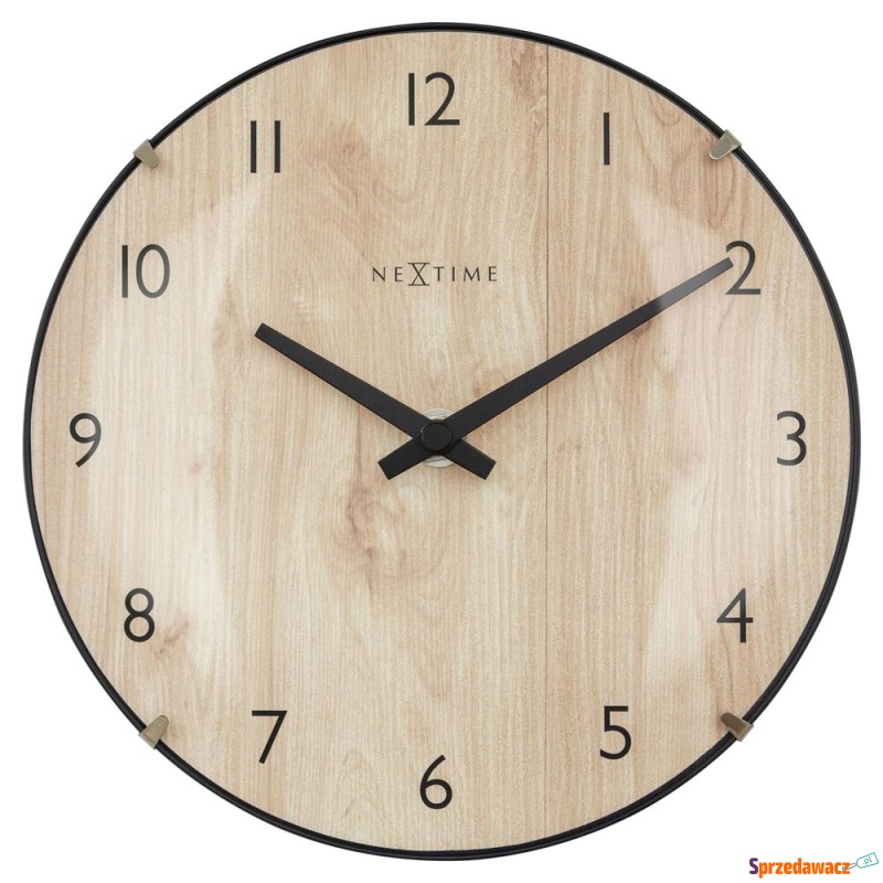 SELSEY Zegar ścienny Edge Wood 20 cm jasnobrą... - Zegary - Kędzierzyn-Koźle