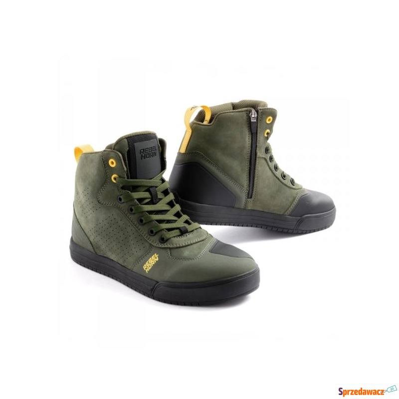 REBELHORN  BUTY MOTOCYKLOWE SKÓRZANE SPIKE OLIVE - Obuwie motocyklowe - Białystok