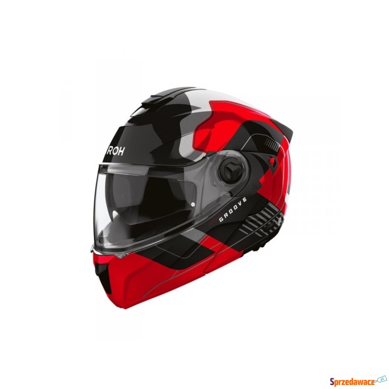 AIROH KASK SYSTEMOWY SPECKTRE GROOVE RED GLOSS - Kaski motocyklowe - Chełm