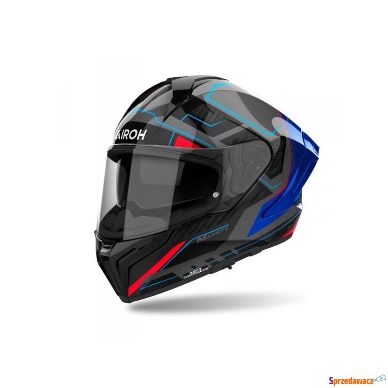 AIROH KASK INTEGRALNY MATRYX ROCKET BLUE/RED GLOSS - Kaski motocyklowe - Lublin