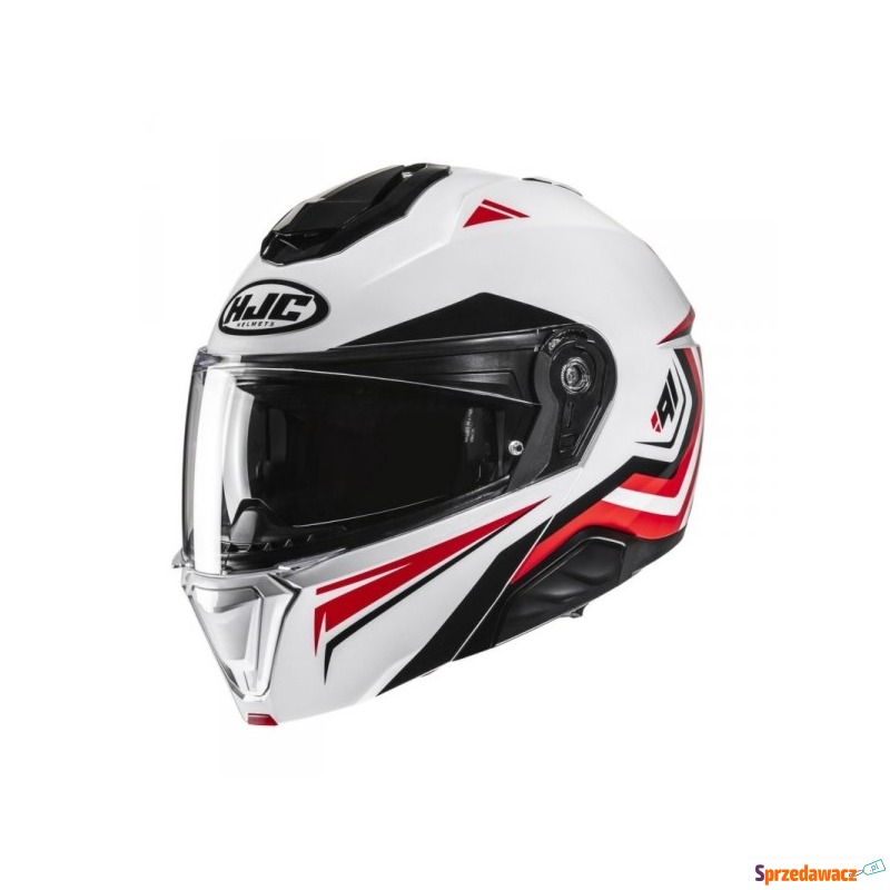 HJC KASK SYSTEMOWY I91 TRICUS WHITE/RED - Kaski motocyklowe - Łódź
