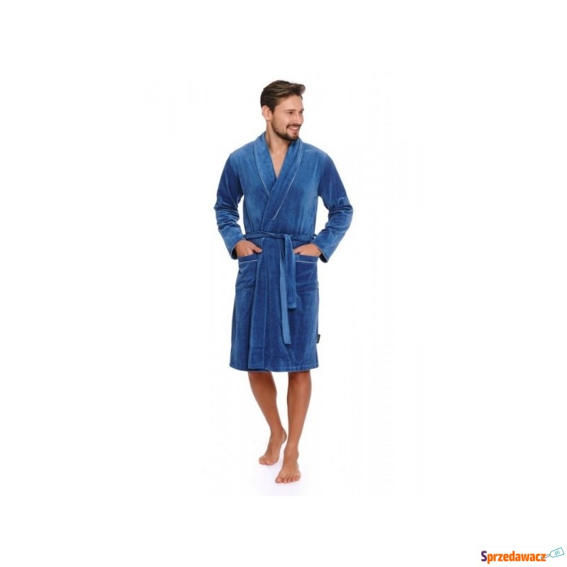 Szlafrok męski Doctor nap SMS 6063 niebieski - Szlafroki męskie - Suwałki