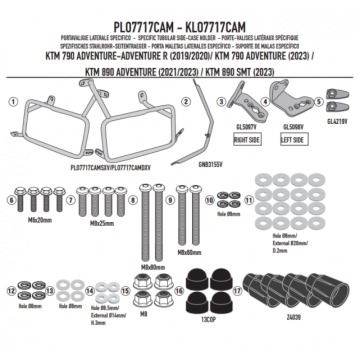 GIVI STELAŻ KUFRÓW BOCZNYCH ONE-FIT MONOKEY KTM 89