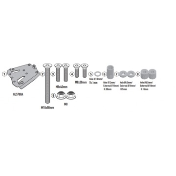 GIVI STELAŻ KUFRA CENTRAL SPECIFIC RACK KOVE 510X