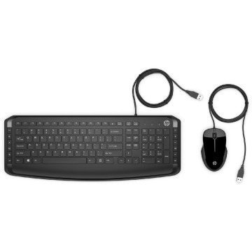 Klawiatura Zestaw klawiatura i mysz HP Pavilion 200 przewodowa czarna