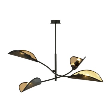 SELSEY Lampa wisząca Farang x4 czarno-złota - Genesis