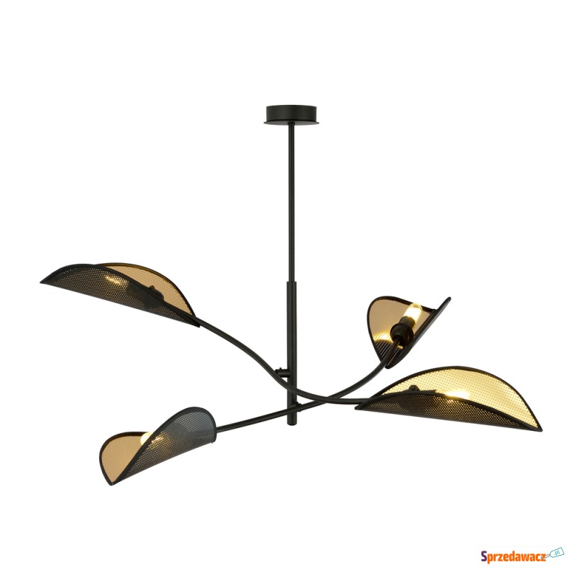 SELSEY Lampa wisząca Farang x4 czarno-złota -... - Lampy wiszące, żyrandole - Chorzów
