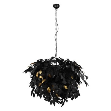 SELSEY Lampa wisząca Leavy x4 czarna - Genesis