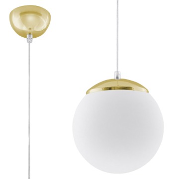 SELSEY Lampa wisząca Blowly średnica 20 cm złota - Genesis