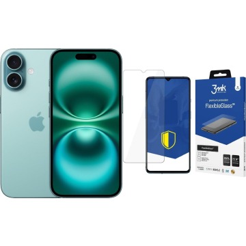 Smartfon Apple iPhone 16 128GB Teal (MYED3) + FlexibleGlass