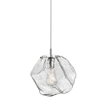 SELSEY Lampa wisząca Arsenio srebrna duża transparentna - Genesis
