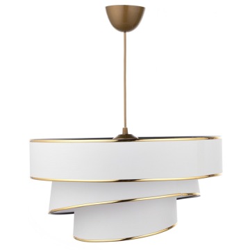 SELSEY Lampa wisząca Encolust biały/złoty - Genesis