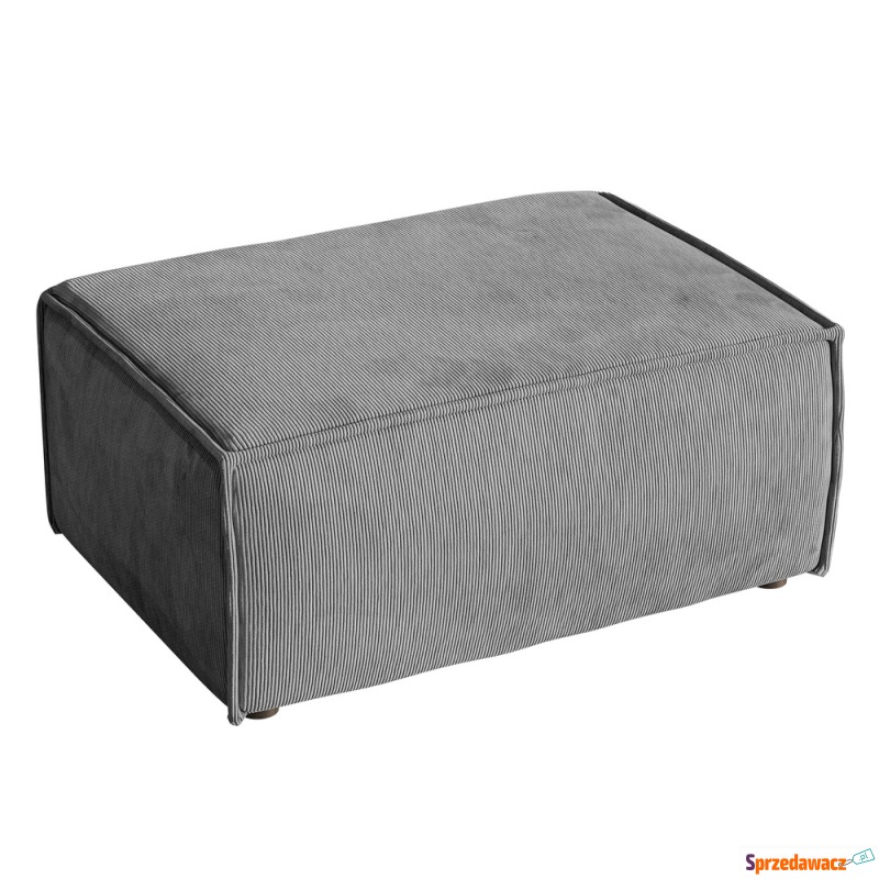 SELSEY Pufa Copertino 65x90 cm popielata sztruks... - Sofy, fotele, komplety... - Katowice