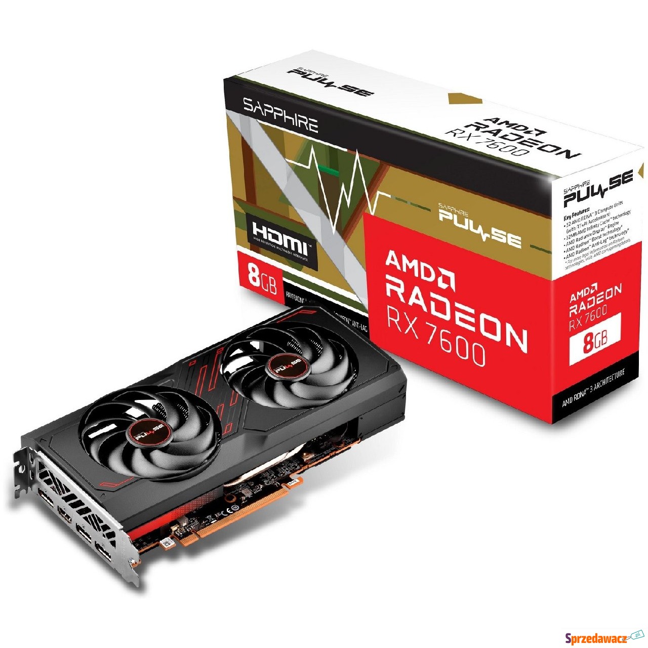 Sapphire Radeon RX 7600 Pulse 8GB...