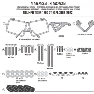 GIVI STELAŻ KUFRÓW BOCZNYCH ONE-FIT MONOKEY TRIUMP