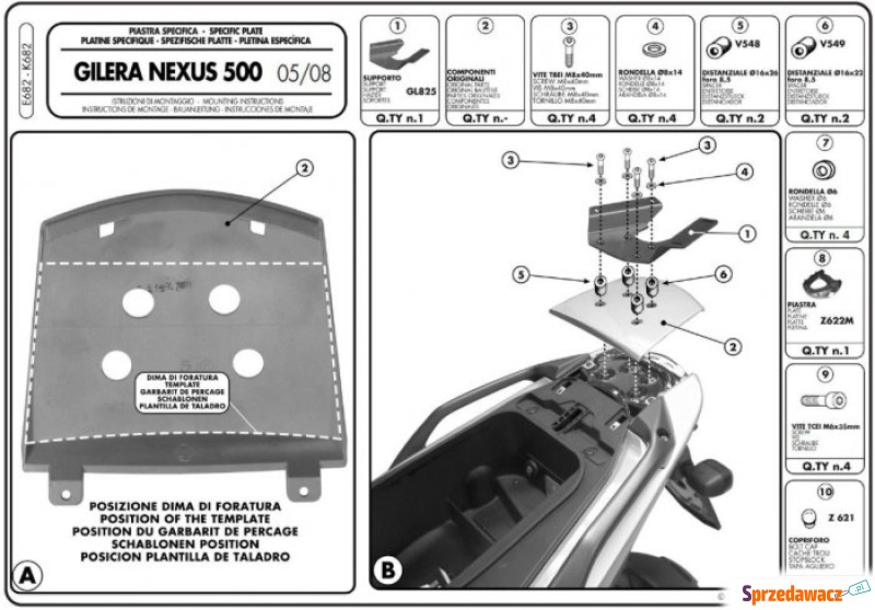 Givi E682 Adapter Monokey Gilera...