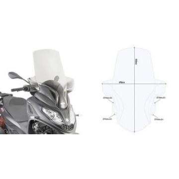 GIVI D5614ST SZYBA PRZEŻROCZYSTA 84 x 69 PIAGGIO