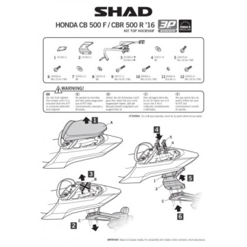 SHAD H0CB56IF STELAŻ KUFRA BOCZNEGO 3P DO HONDA CB500 F/R