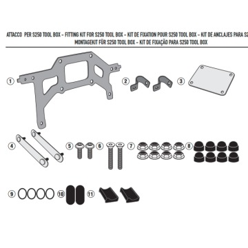 GIVI KIT MONTAŻ S250 STELAŻ BOCZNY KTM 390 ADVENTU