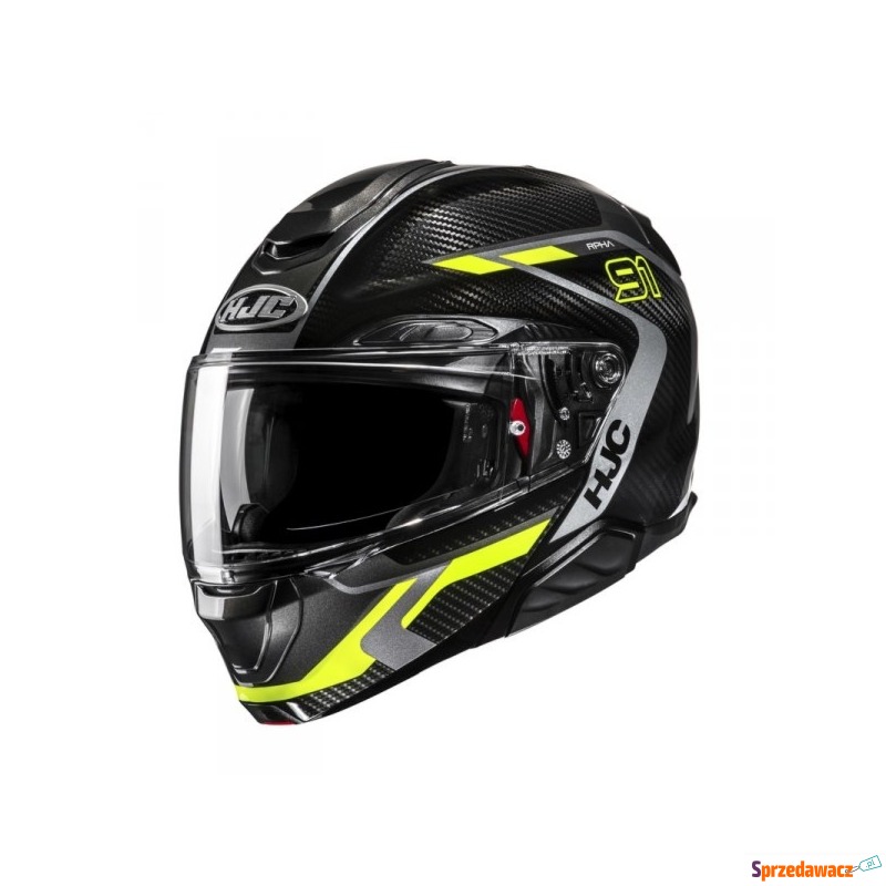 HJC KASK SYSTEMOWY RPHA91 CARBON LAGOS BLACK/YELLO - Kaski motocyklowe - Szczecin
